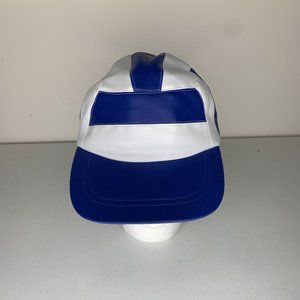 NWOT Vintage Ball Caps by Dyot Blue/White Volleyball Hat PVC Strapback OSFA